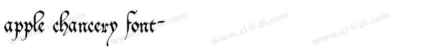 apple chancery font字体转换
